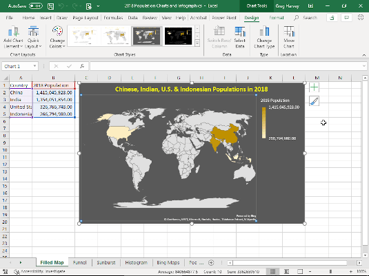 excel for mac map chart